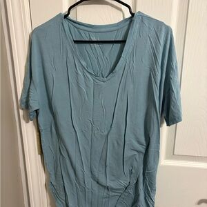 Time and Tru Light Blue V-Neck Tee